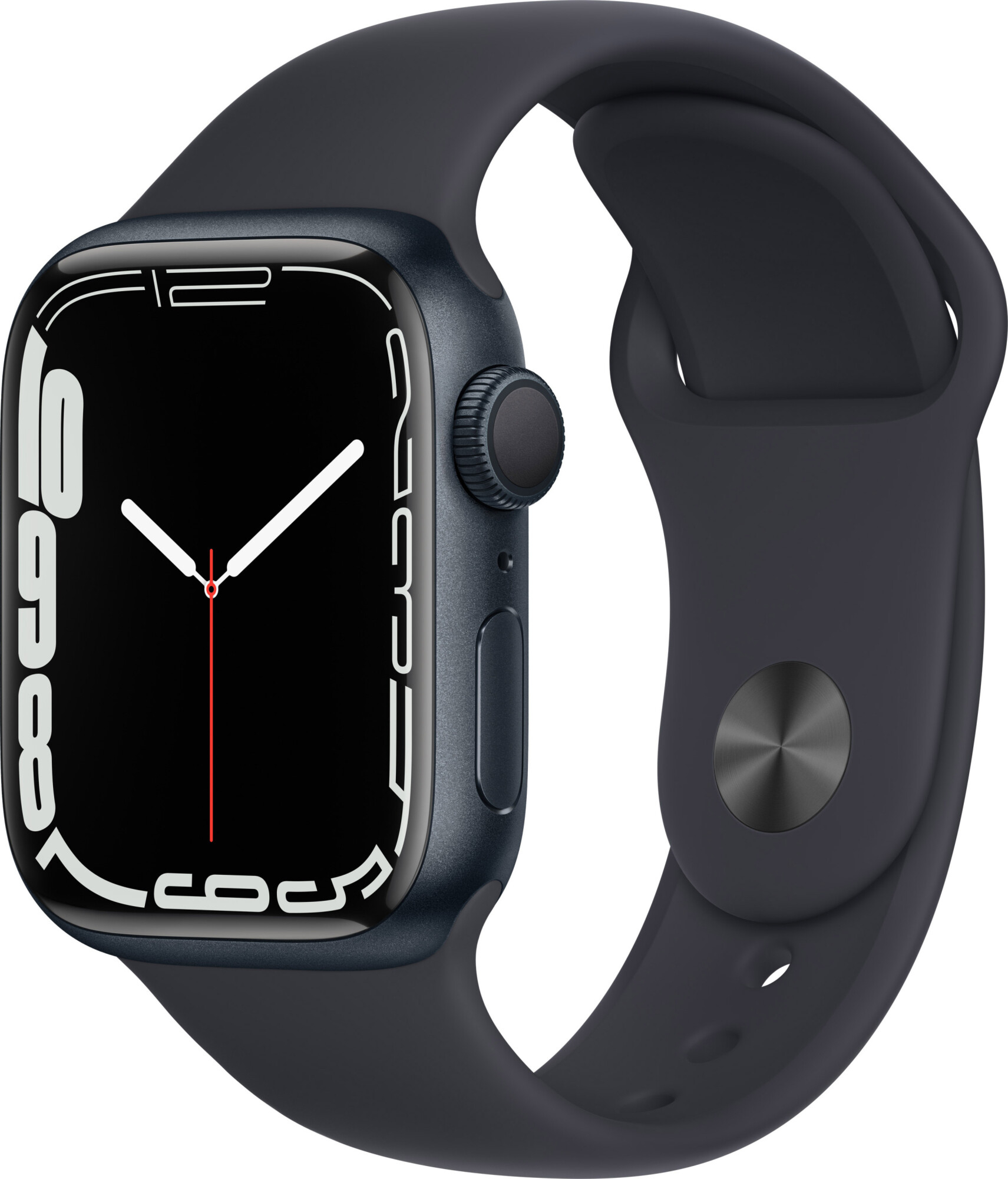 Apple Watch Series 7 GPS 41mm Midnight Aluminum Case With Midnight Sport Band (MKMX3) 